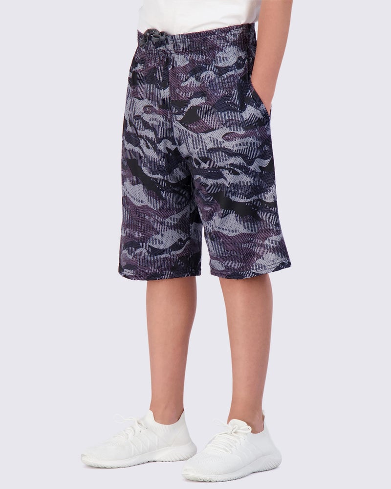 REALESSENTIALS Real Essentials 5-Pack Boys' Dry-Fit Active Athletic Performance Basketball Shorts with Pockets, M (8-10) - Image 2